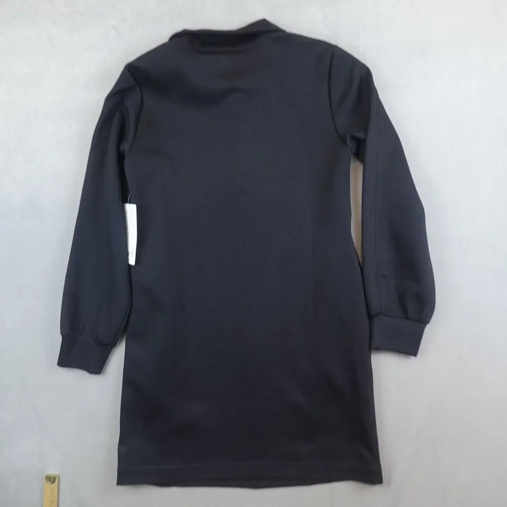 NWT Athleta Allure Dress 1/4 Zip Small Black Ponte Athleisure Pocket Mock Neck
